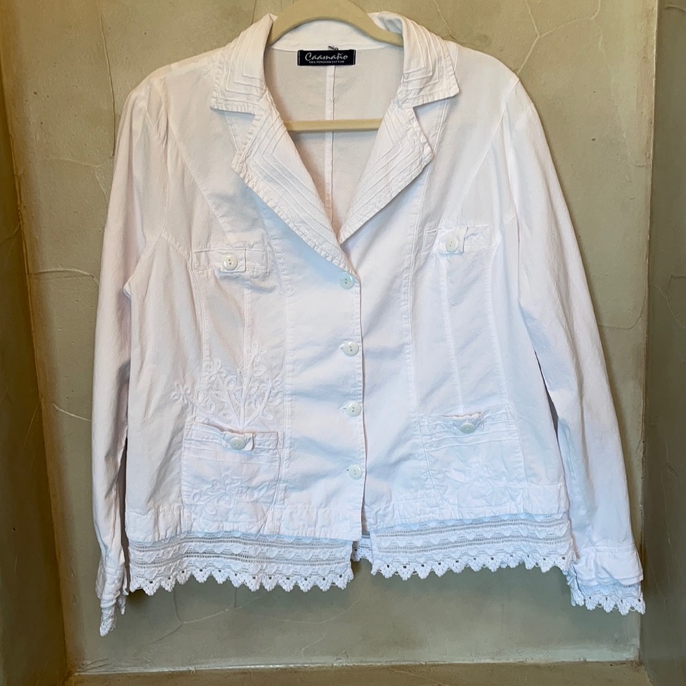 Casual White Blazer by Cato